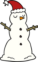 cartoon snowman