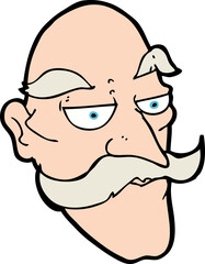 cartoon old man face