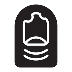 nail biting glyph icon