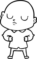 cartoon bald man