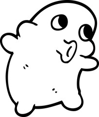 line drawing cartoon weird alien