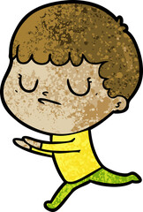 cartoon grumpy boy
