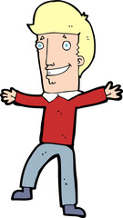 cartoon happy man