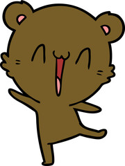 happy bear cartoon
