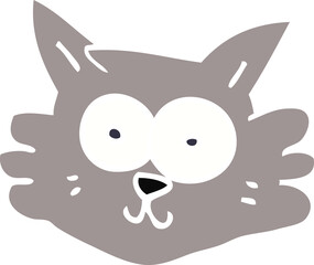 cartoon doodle cat face