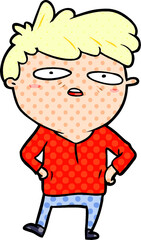 Obraz premium cartoon impatient man