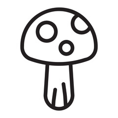 mushroom line icon