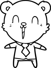 Fototapeta premium happy cartoon polar bear