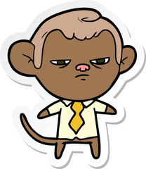 sticker of a cartoon monkey