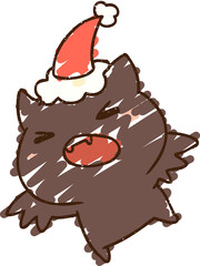 Festive Bat Chalk Drawing