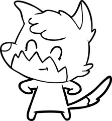 cartoon friendly fox