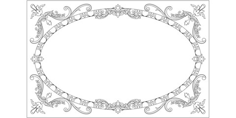 frame engraving vector
