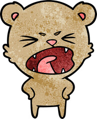 angry cartoon bear