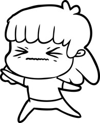 cartoon angry girl