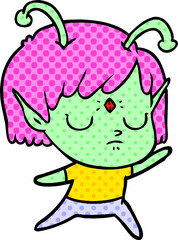 cartoon alien girl