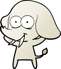 happy cartoon elephant