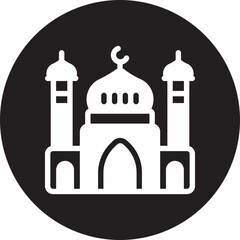 mosque glyph icon