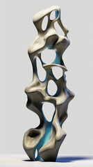 The material of the stone, handicrafts, the shape of the water flow containing liquid created with Generative Ai