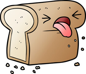 cartoon disgusted loaf of bread