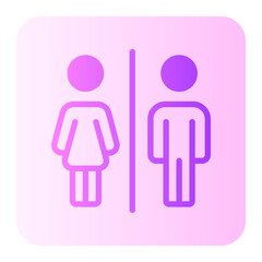 restroom gradient icon