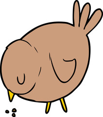 cartoon pecking bird