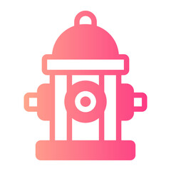 fire hydrant gradient icon