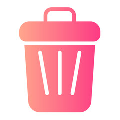 trash bin gradient icon