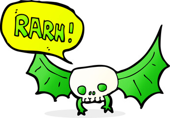 cartoon spooky vampire bat