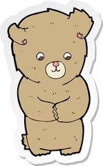 sticker of a cute cartoon teddy bear