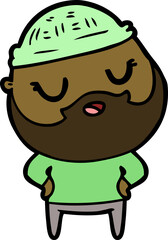cute cartoon man with beard
