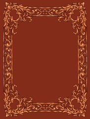 hand drawn retro vintage christmas frame and border