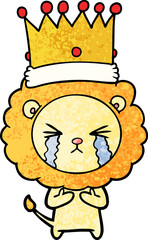 cartoon crying lion