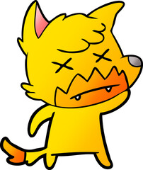 dead fox cartoon character