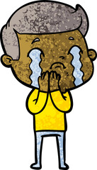 cartoon man crying