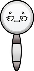 gradient shaded cartoon of a magnifying glass