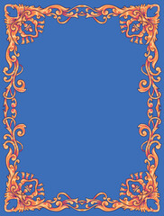 hand drawn retro vintage christmas frame and border