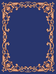 hand drawn retro vintage christmas frame and border