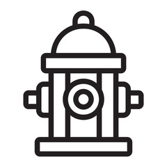 fire hydrant line icon