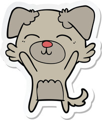 sticker of a cartoon dog