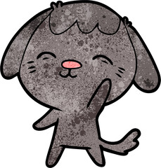 happy cartoon dog