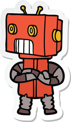 sticker of a cartoon robot