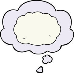 cartoon cloud with thought bubble