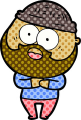 cartoon bearded man
