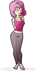 cartoon attractive girl