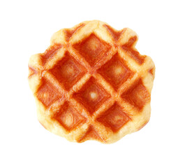 Delectable Belgian Liege Waffle isolated on transparent backdrop, PNG file