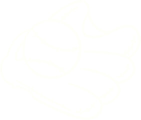 Baseball Mitt Chalk Drawing