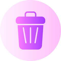 trash bin gradient icon