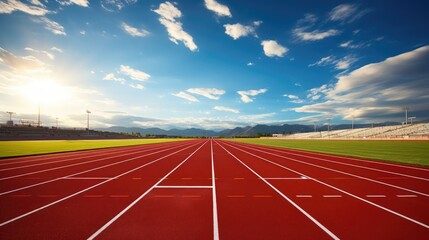 A high school running track