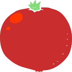 flat color illustration of tomato