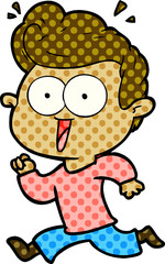 cartoon staring man